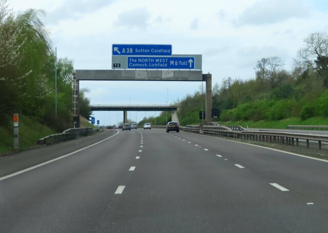 The M6 Toll near junction T3 © Steve Daniels :: Geograph Britain and ...