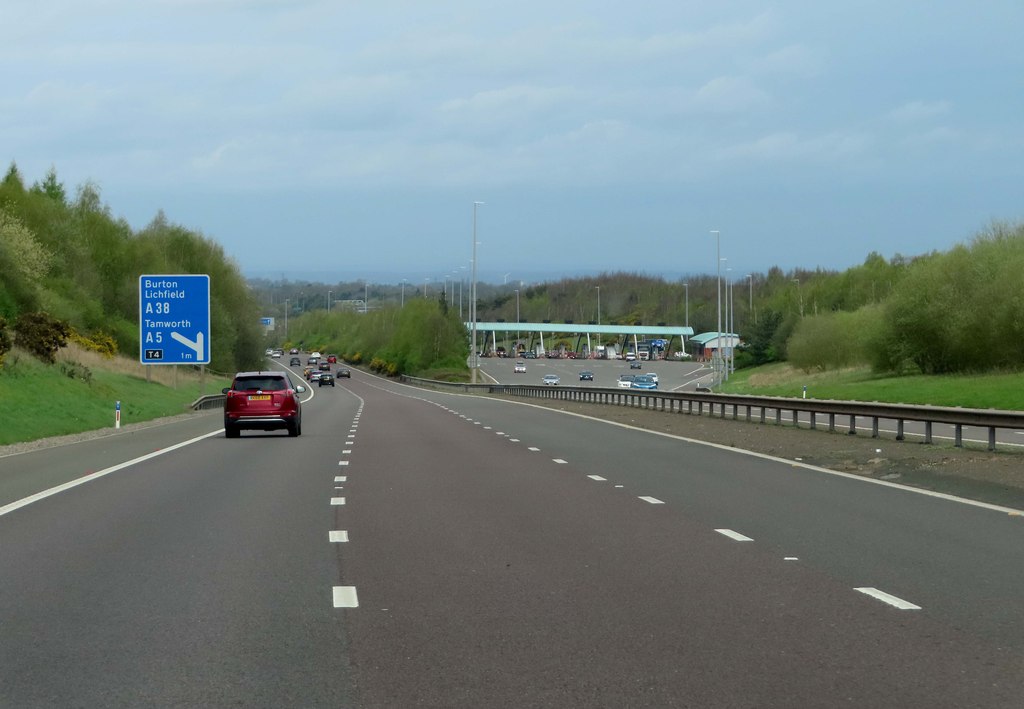 The M6 Toll heading north near Weeford © Steve Daniels cc-by-sa/2.0 ...