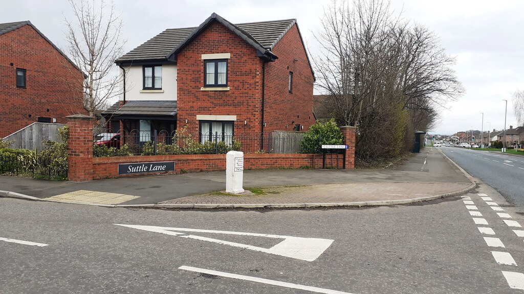 #2 Suttle Lane at Wigton Road (A595)... © Roger Templeman cc-by-sa/2.0 ...