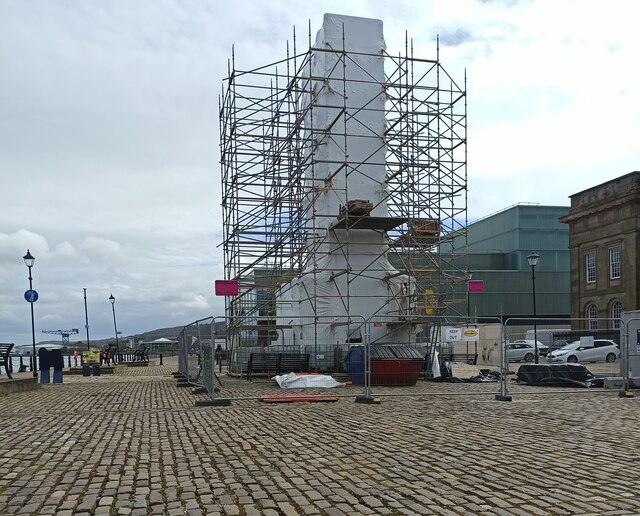 Custom House Quay clock tower renovation © Thomas Nugent :: Geograph ...