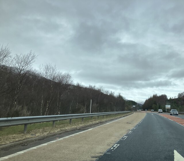 Slip road to junction - A9 northbound © Dave Thompson :: Geograph ...