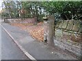 The former south entrance to Frankby Cemetery, Montgomery Hill