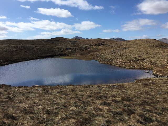 Lochan near the top of Beinn Leamhain © Steven Brown cc-by-sa/2.0 ...