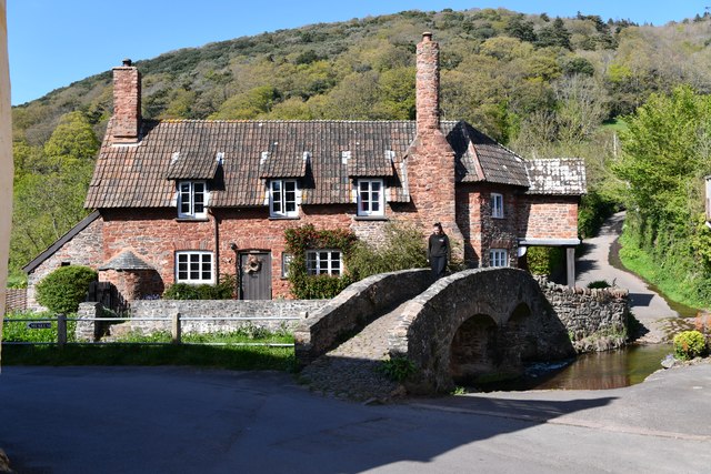 Allerford: The medieval Packhorse Bridge... © Michael Garlick cc-by-sa ...