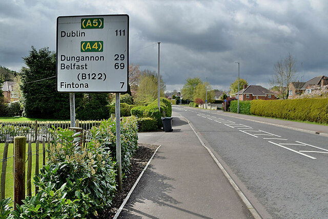 Direction signs along Dublin Road, Omagh © Kenneth Allen :: Geograph ...