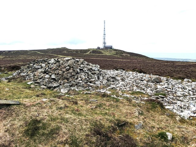 An ancient burial cairn overlooked by... © David Medcalf cc-by-sa/2.0 ...