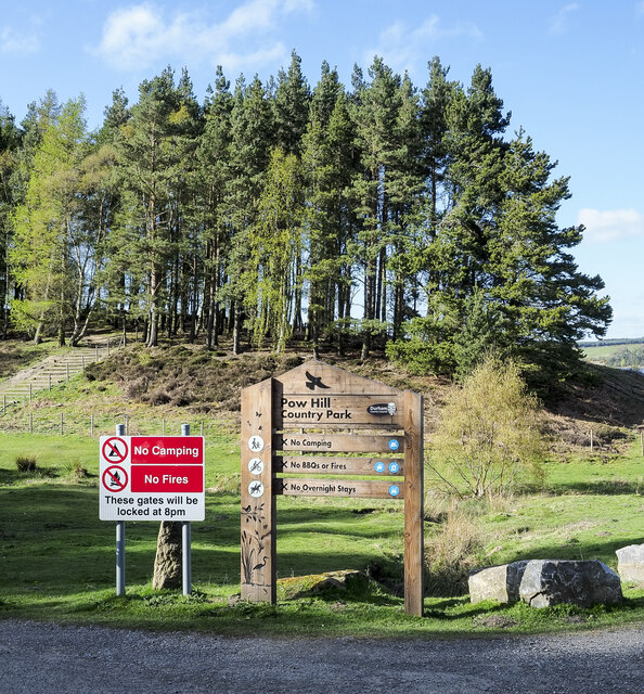 Signage at Pow Hill Country Park © Trevor Littlewood cc-by-sa/2.0 ...