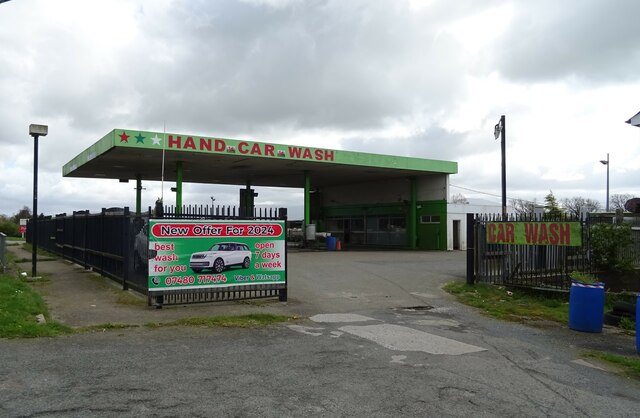 Hand car wash on Ffordd Caergybi (Holyhead Road)
