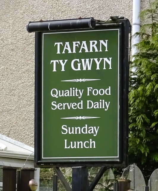 Sign for the Tafarn Ty Gwyn