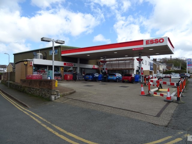 Service station with Post Office on the A5, Llanfair Pwllgwyngyll