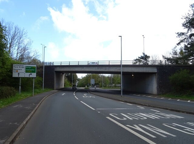 North Wales Expressway A55 bridge over Holyhead Road (A5)