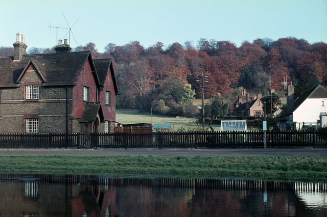 Aldbury village and pond in 1964 © David Purchase cc-by-sa/2.0 ...