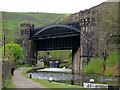 Rochdale Canal - Gauxholme railway bridge