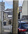 End of traffic calmed area sign, Queen Street, Abertillery