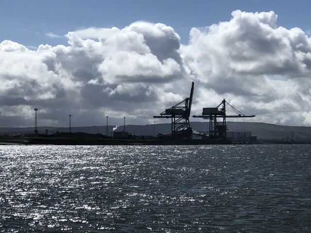 Teesport cranes in silhouette © David Robinson cc-by-sa/2.0 :: Geograph ...