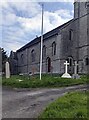 Churchyard flagpole, Glasbury, Powys