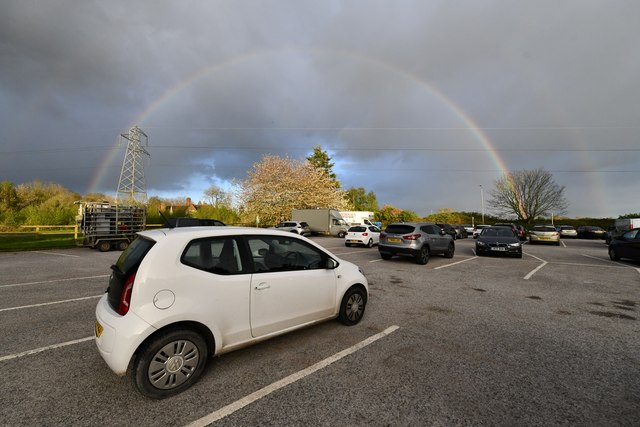 Nantwich Premier Inn: Double Rainbow © Michael Garlick Cc-by-sa 2.0 