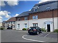 Fake frontage of small apartment block, Carrick Mill, Topsham