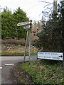 Fingerpost by Cefn Bychan Road crossroads, Pantymwyn