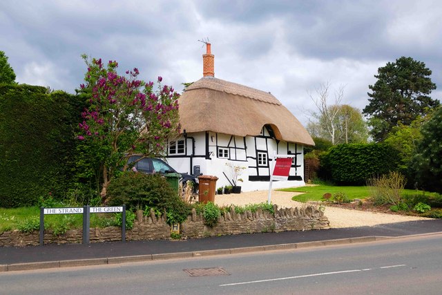 Old thatched house, The Green, Charlton, Worcs