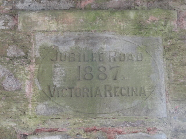 Old Commemorative Marker on Jubilee Bridge, Foxley