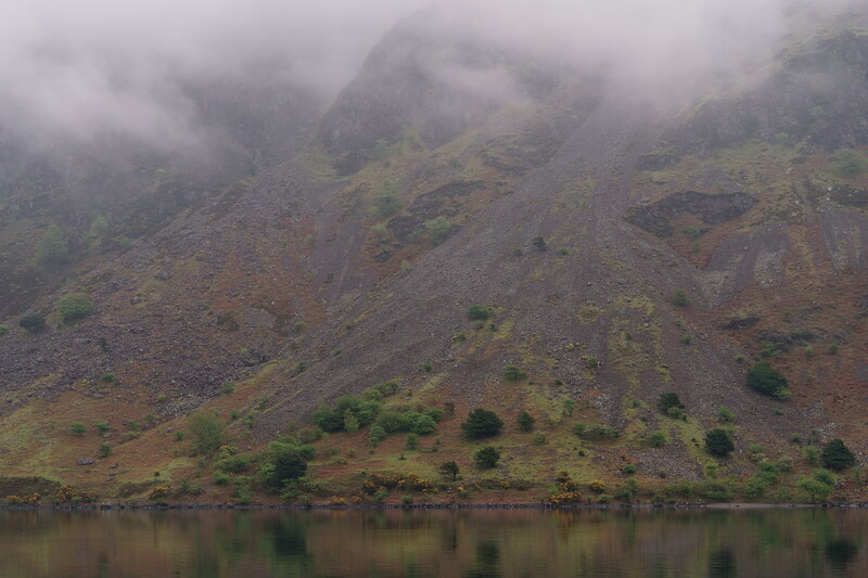 Trees on The Screes © Peter Trimming cc-by-sa/2.0 :: Geograph Britain ...