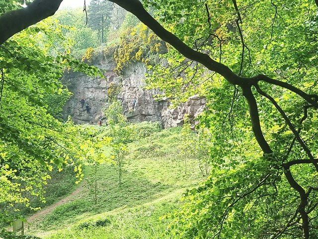 Rock climbing at the Old Quarry in... © Oliver Dixon :: Geograph ...