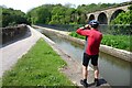 Canal and railway spanning the River Goyt