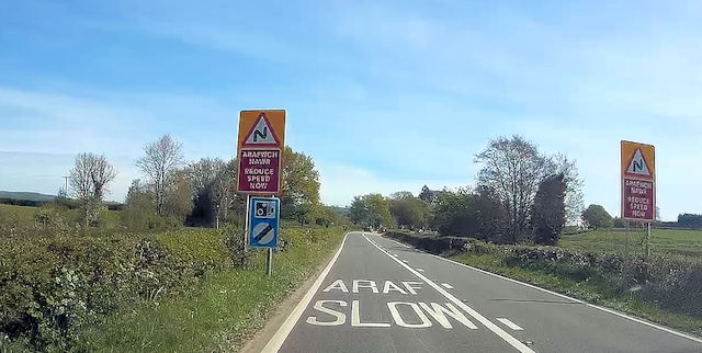 Double bend ahead on A483