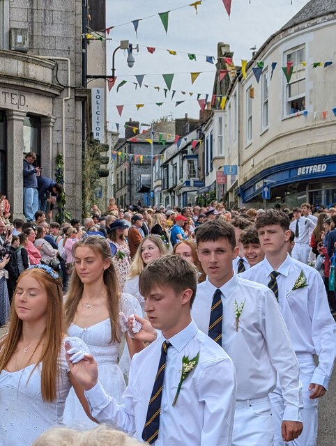 The schoolchildren's dance on Flora Day © Rod Allday cc-by-sa/2.0 ...