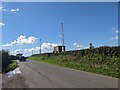 A communications mast next to The Ridgeway