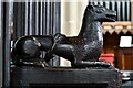 Gresford, All Saints Church: Crouching beasts on the choir stalls