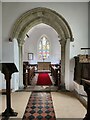 All Saints, Sutton Mandeville: approaching the chancel