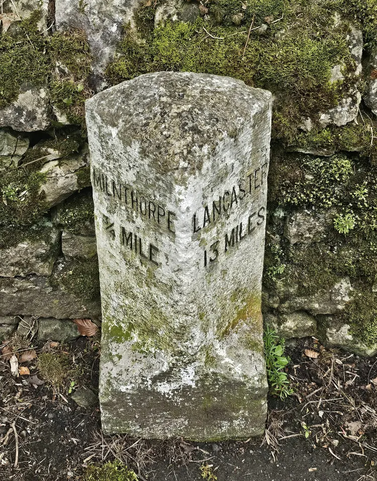 Old Milestone by the A6, Beetham Road,... © Lee Brassington :: Geograph ...