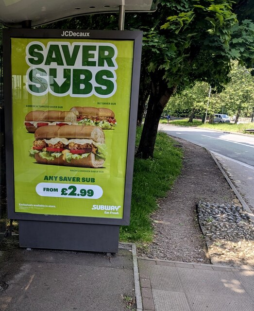 Saver Subs advert, Shaftesbury, Newport © Jaggery :: Geograph Britain ...