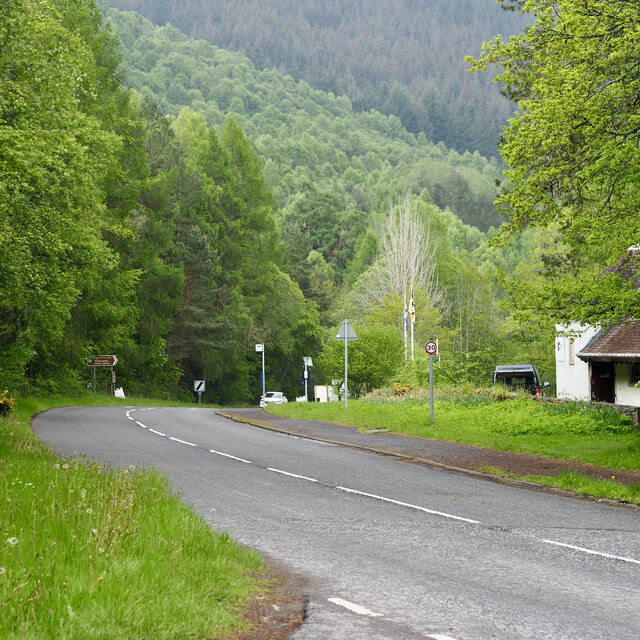 Following the Curve On the Old A9 © Mick Garratt :: Geograph Britain ...