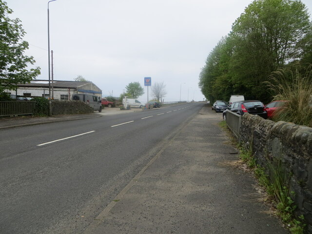 Bullwood Road (A815) passing Balaclava... © Peter Wood cc-by-sa/2.0 ...