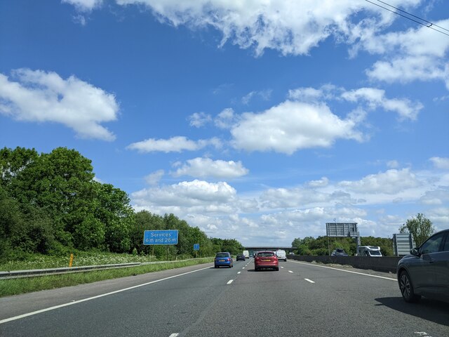 Heading north on the M5 Motorway © Rob Purvis :: Geograph Britain and ...