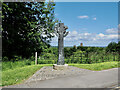 Unusual cross at roadside