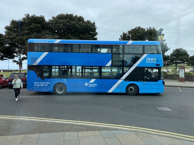 Zero emissions bus, Ballycastle © Kenneth Allen :: Geograph Britain and ...