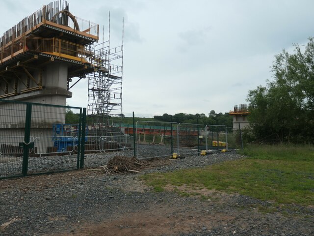 Bridge piers, Caldew Bridge construction... © Christine Johnstone cc-by ...