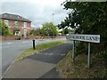 Looking from Old School Lane out onto the A4103