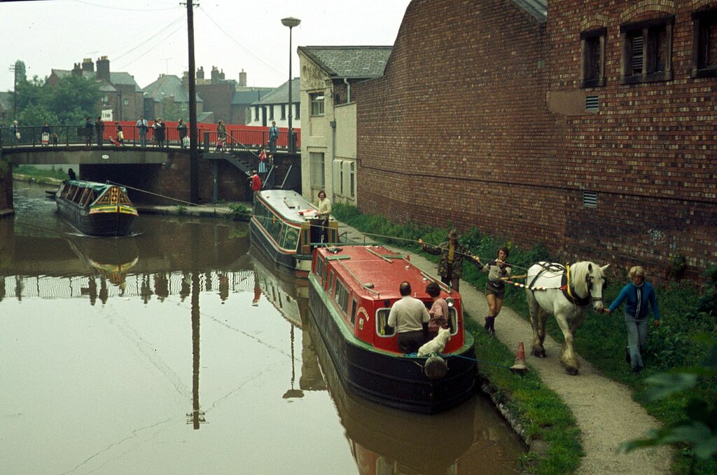 Horse-drawn trip boat, Chester – 1980 © Alan Murray-Rust cc-by-sa/2.0 ...