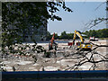 Demolition of the former tax office in Llanishen