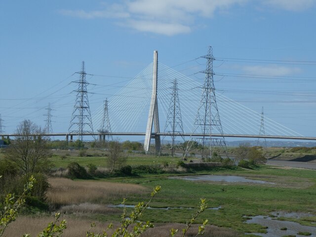 The upright of Flintshire Bridge over... © David Smith cc-by-sa/2.0 ...