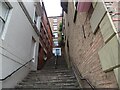 Looking up Castle Stairs