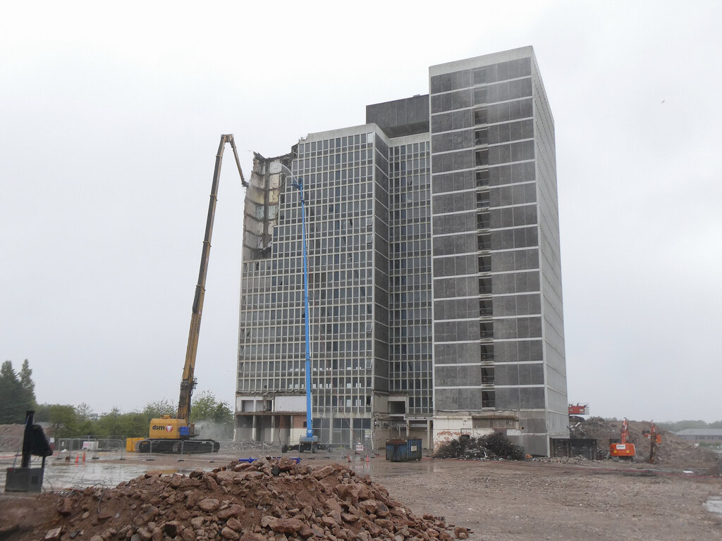 Demolition of the former tax office in... © Gareth James cc-by-sa/2.0 ...