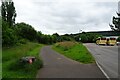 Cycle path beside the leisure centre car park