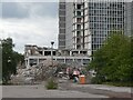 Demolition of the former tax office in Llanishen