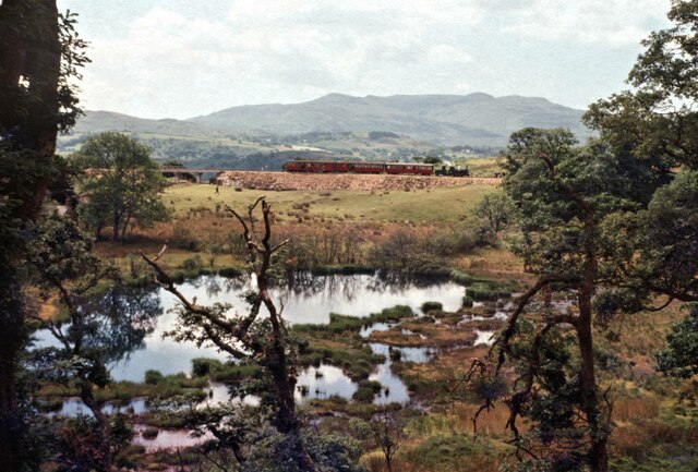 Early test train at Barn Site, the Deviation, Ffestiniog Railway